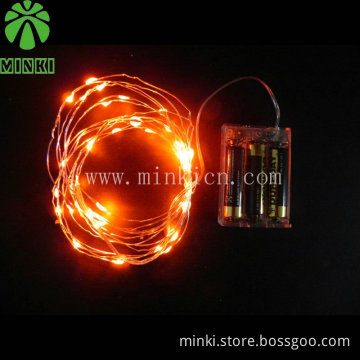White 2Meters 40LEDs LED Silver String Starry Copper Wire 3xAA Battery Powered
